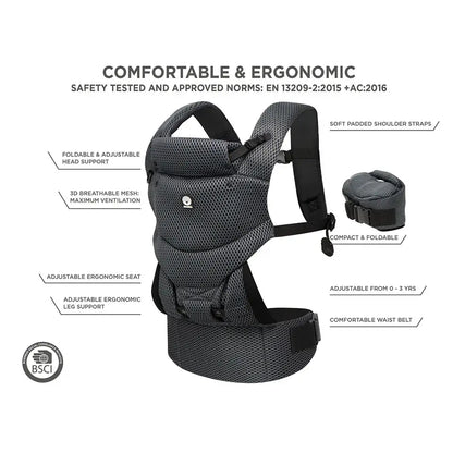 Dooky - Urban Comfort Baby Carrier - Grey Sapphire