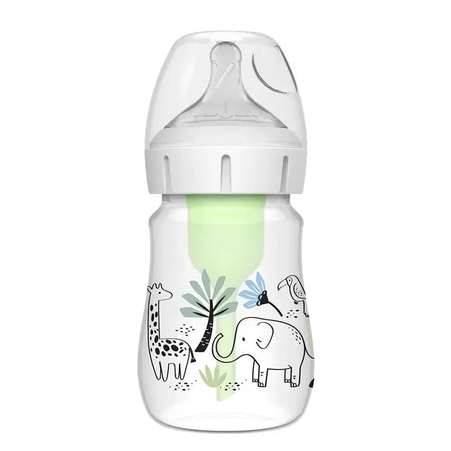 Dr. Brown's 5 oz/150 mL PP W-N Anti-Colic Options+ Designer Bottle, Jungle Elephant Design, 1-Pack