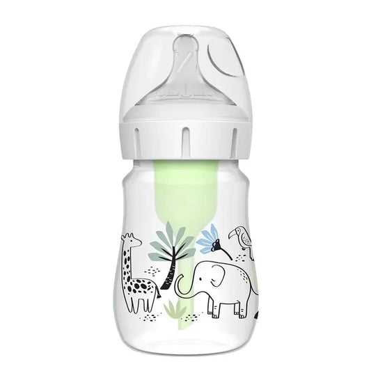Dr. Brown's 5 oz/150 mL PP W-N Anti-Colic Options+ Designer Bottle, Jungle Elephant Design, 1-Pack
