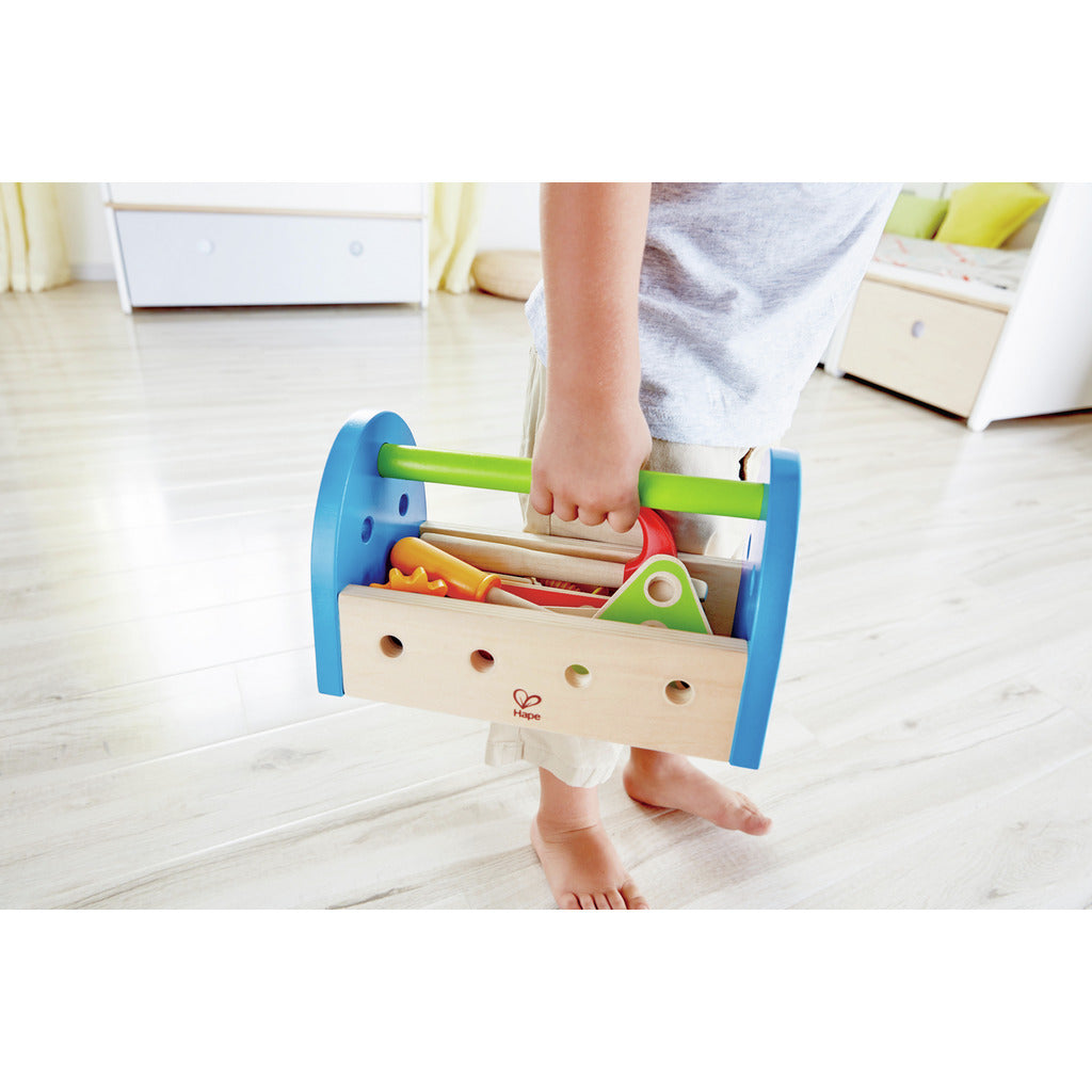 Hape Fix It Kid's Wooden Tool Box and Accessory Play Set