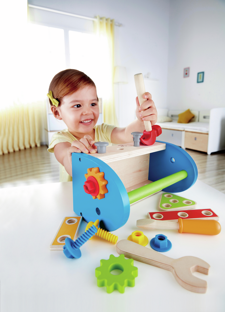 Hape Fix It Kid's Wooden Tool Box and Accessory Play Set