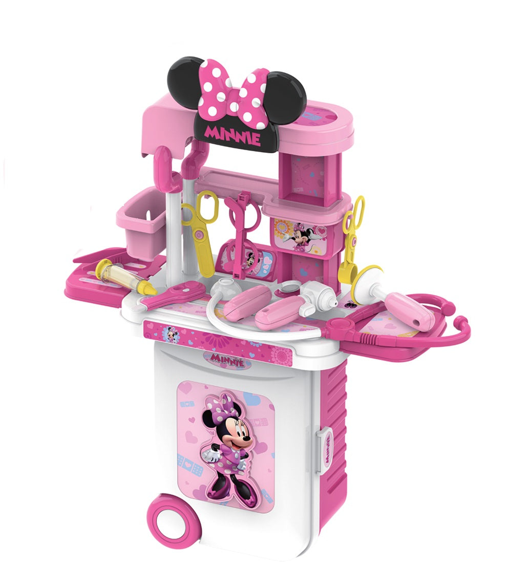 Disney Minnie Mouse Doctor Set Trolleycase 3 In 1