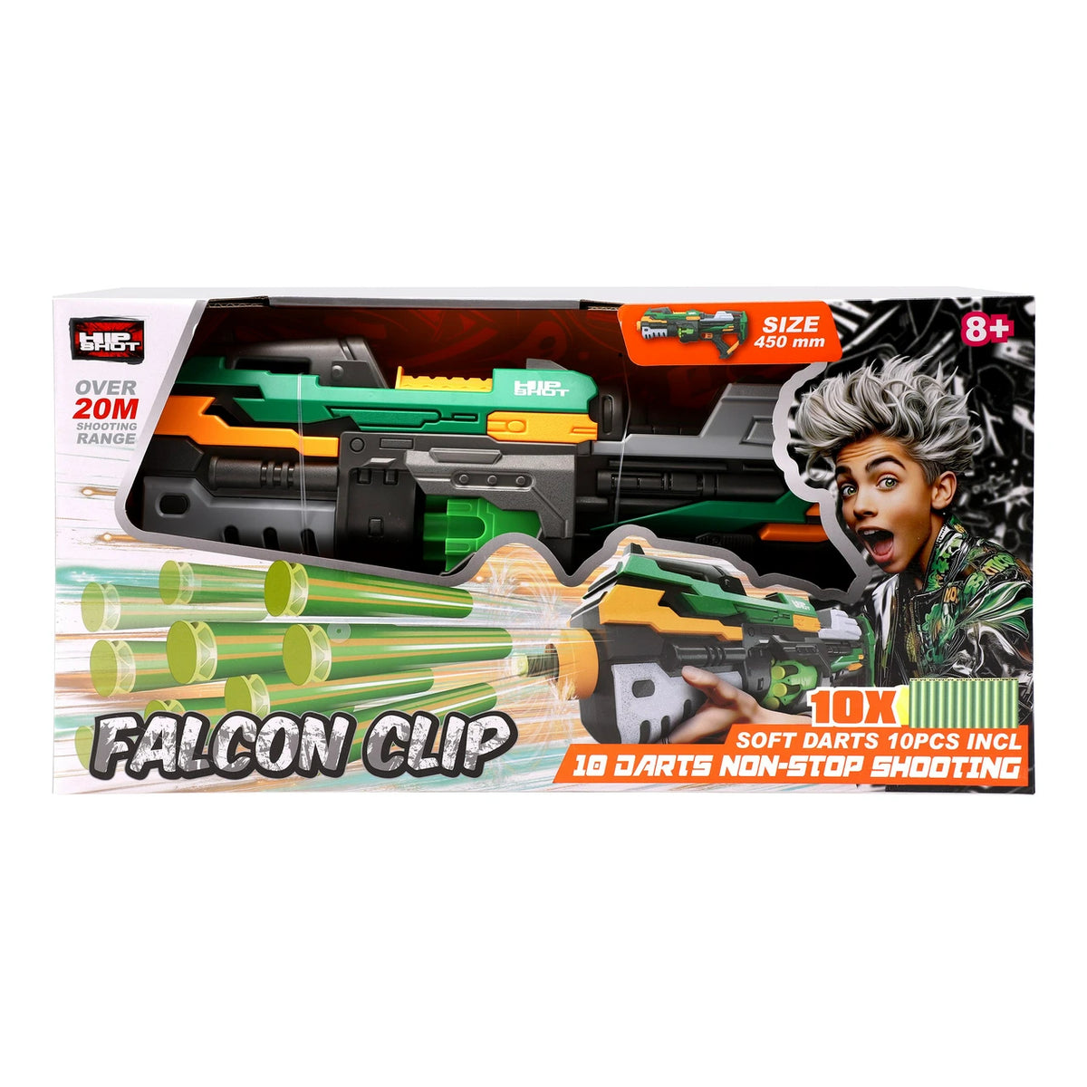 Hip Shot B/O Falcon Clip with 10 Darts
