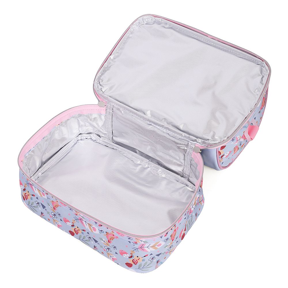 Eazy Kids Dual Compartment Lunch Bag Love (Pink)