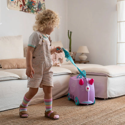 Trunki Ride On Kids Suitcase (Cassie Cat Pink)