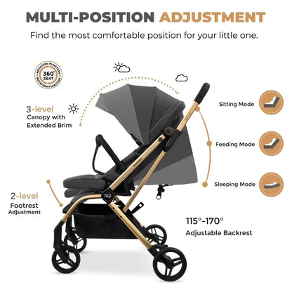 Neobreez Octa 360 Degree Reversible Stroller – Grey
