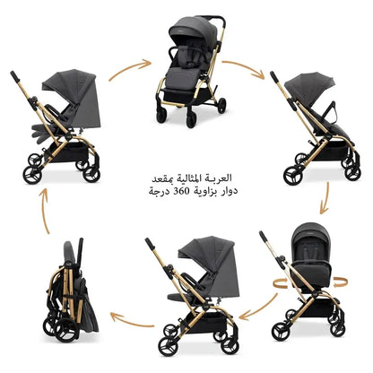 Neobreez Octa 360 Degree Reversible Stroller – Grey