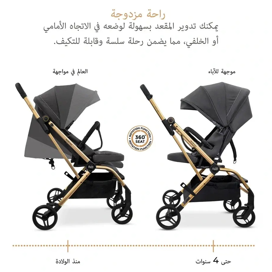 Neobreez Octa 360 Degree Reversible Stroller – Grey