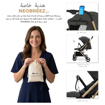 Neobreez Octa 360 Degree Reversible Stroller – Grey