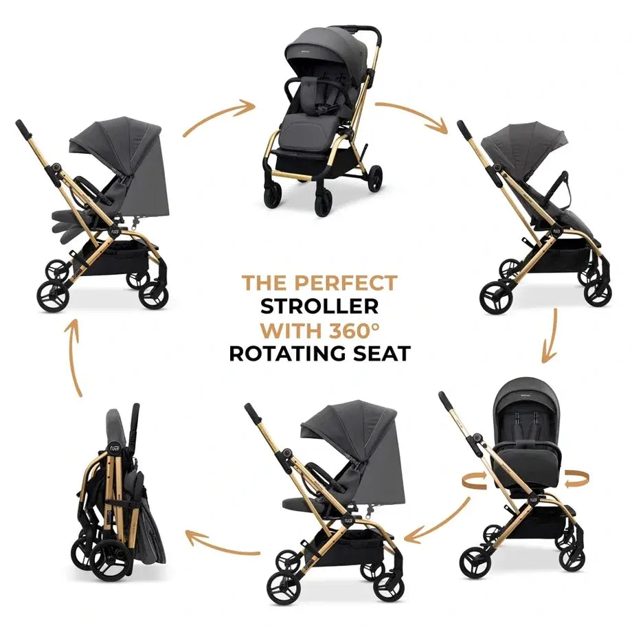 Neobreez Octa 360 Degree Reversible Stroller – Grey