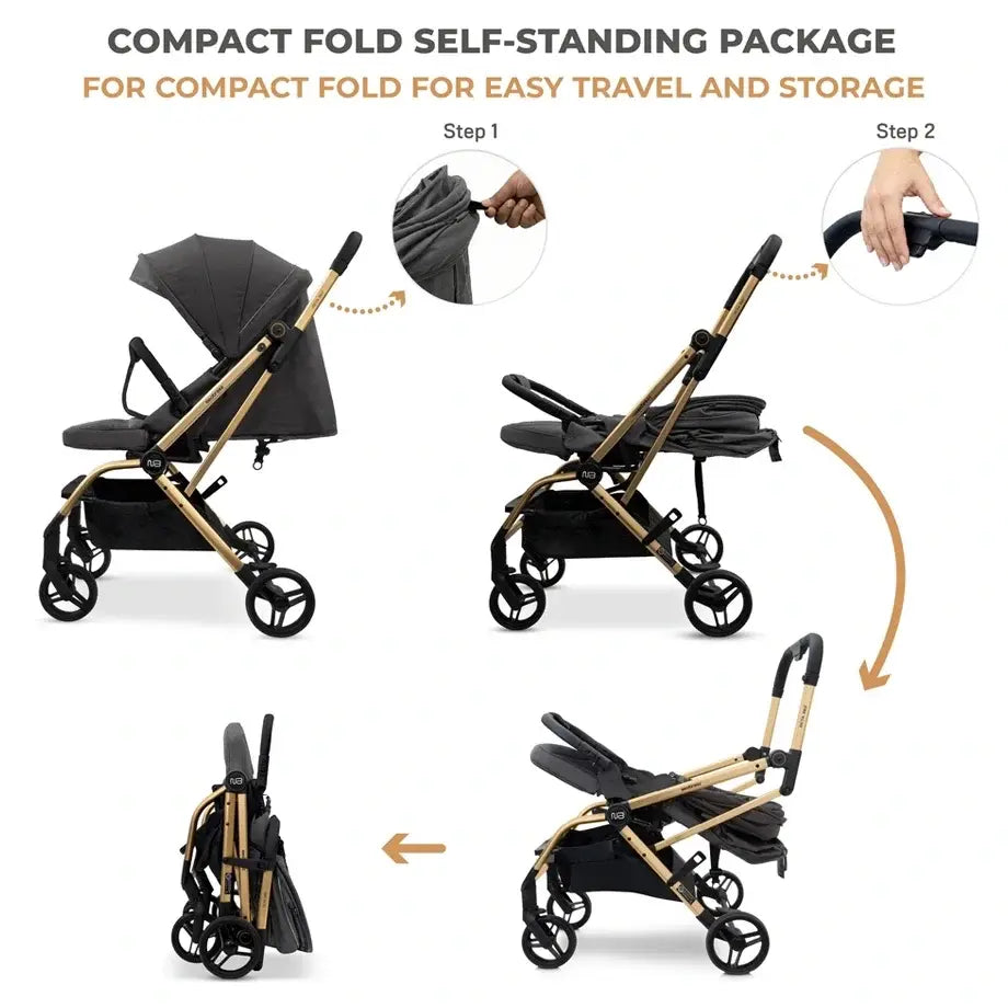 Neobreez Octa 360 Degree Reversible Stroller – Grey