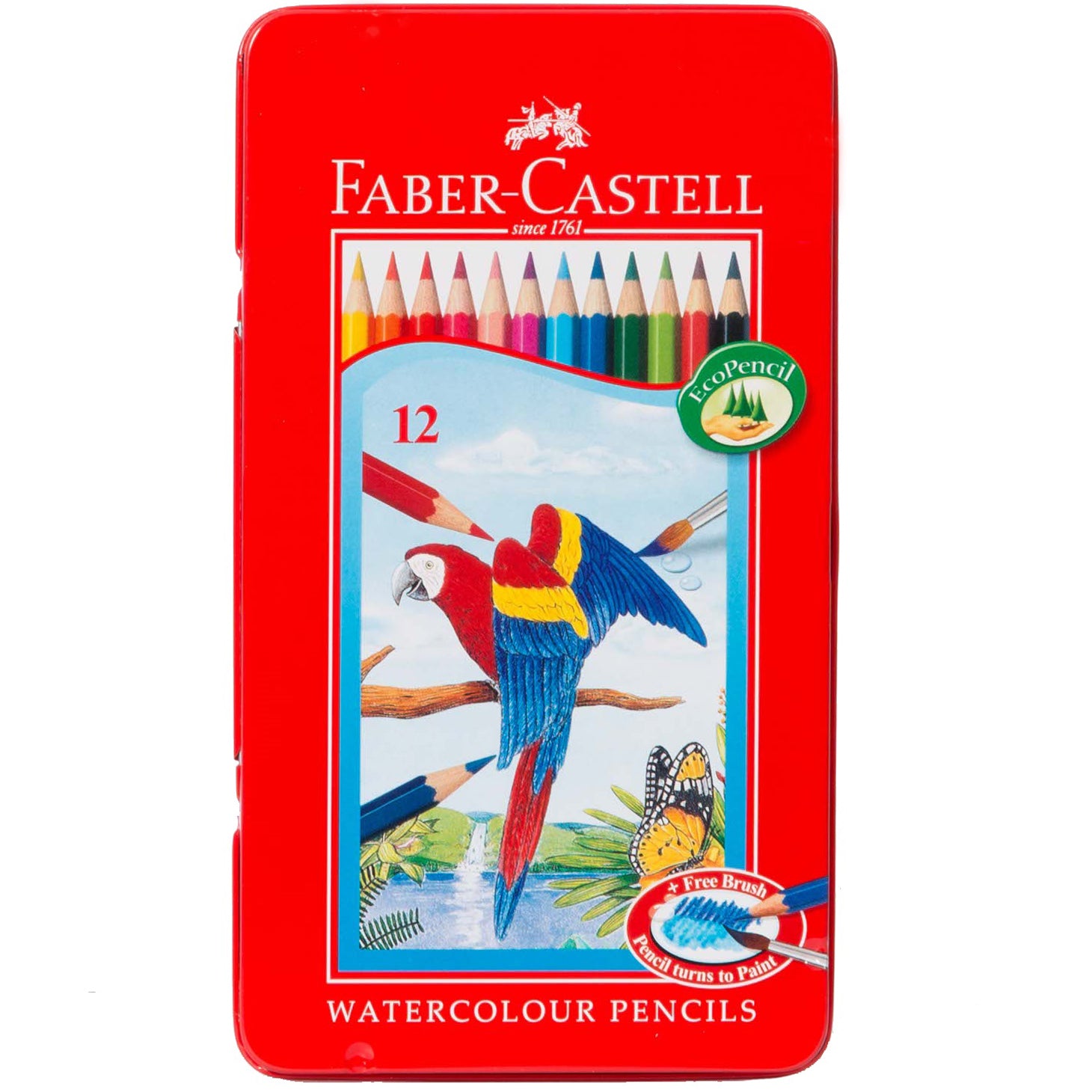 Faber Castel Water Color Pencil Tin (12 Pcs)