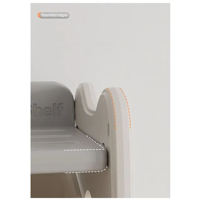 Little Angel Toys Organizer Cabinet With Bins & Wheels (White)