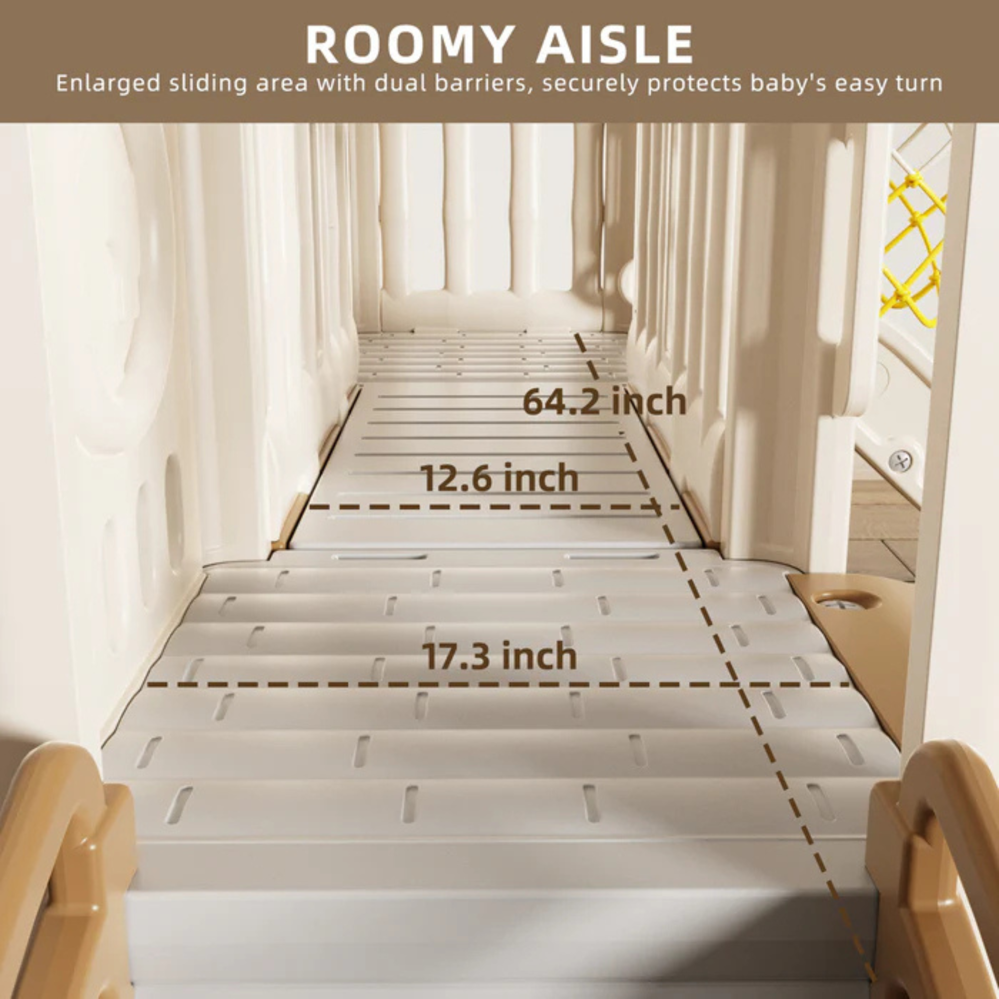 Little Angel Kids Activity Centre With Slide, Hoop & Climber (Coffee)