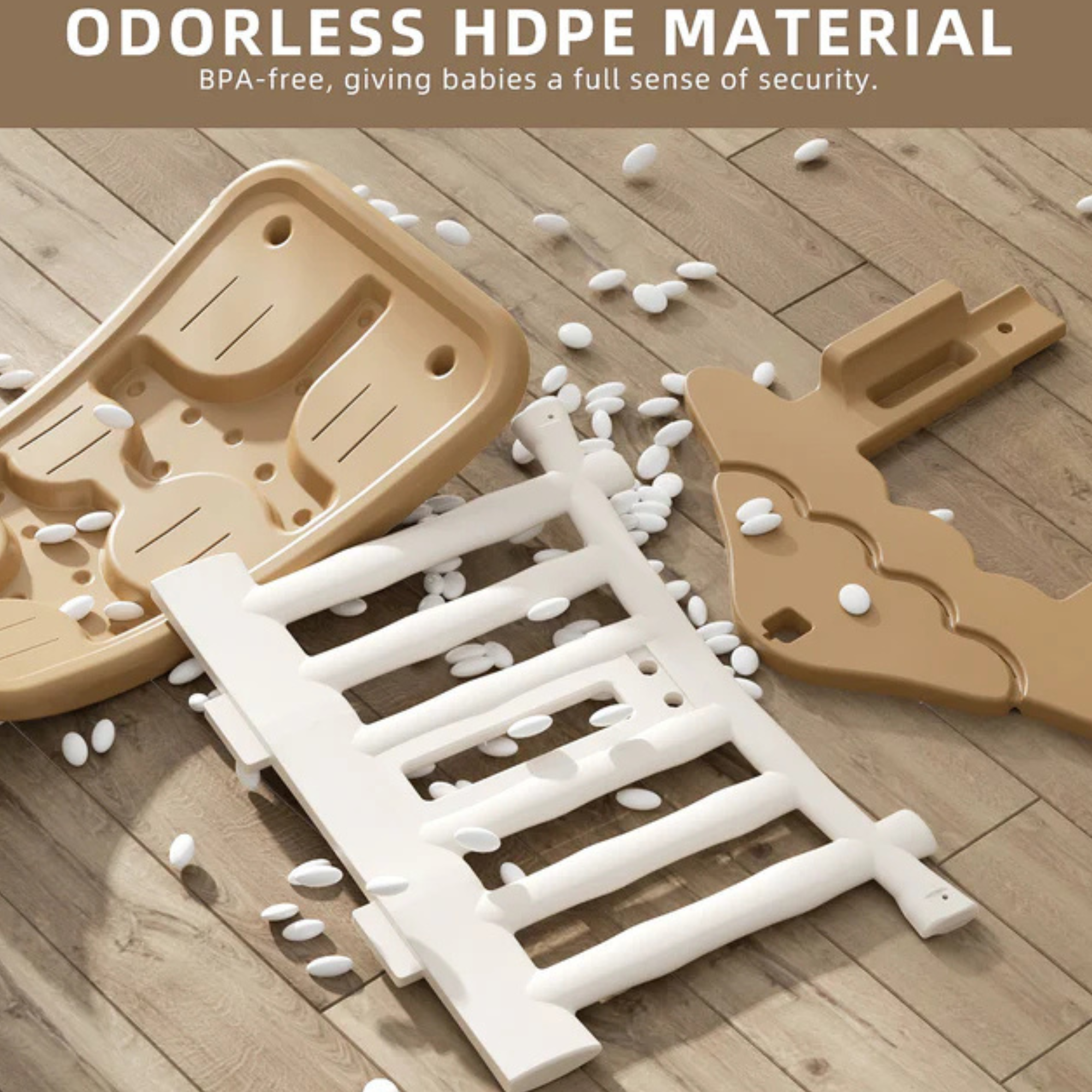 Little Angel Kids Activity Centre With Slide, Hoop & Climber (Coffee)