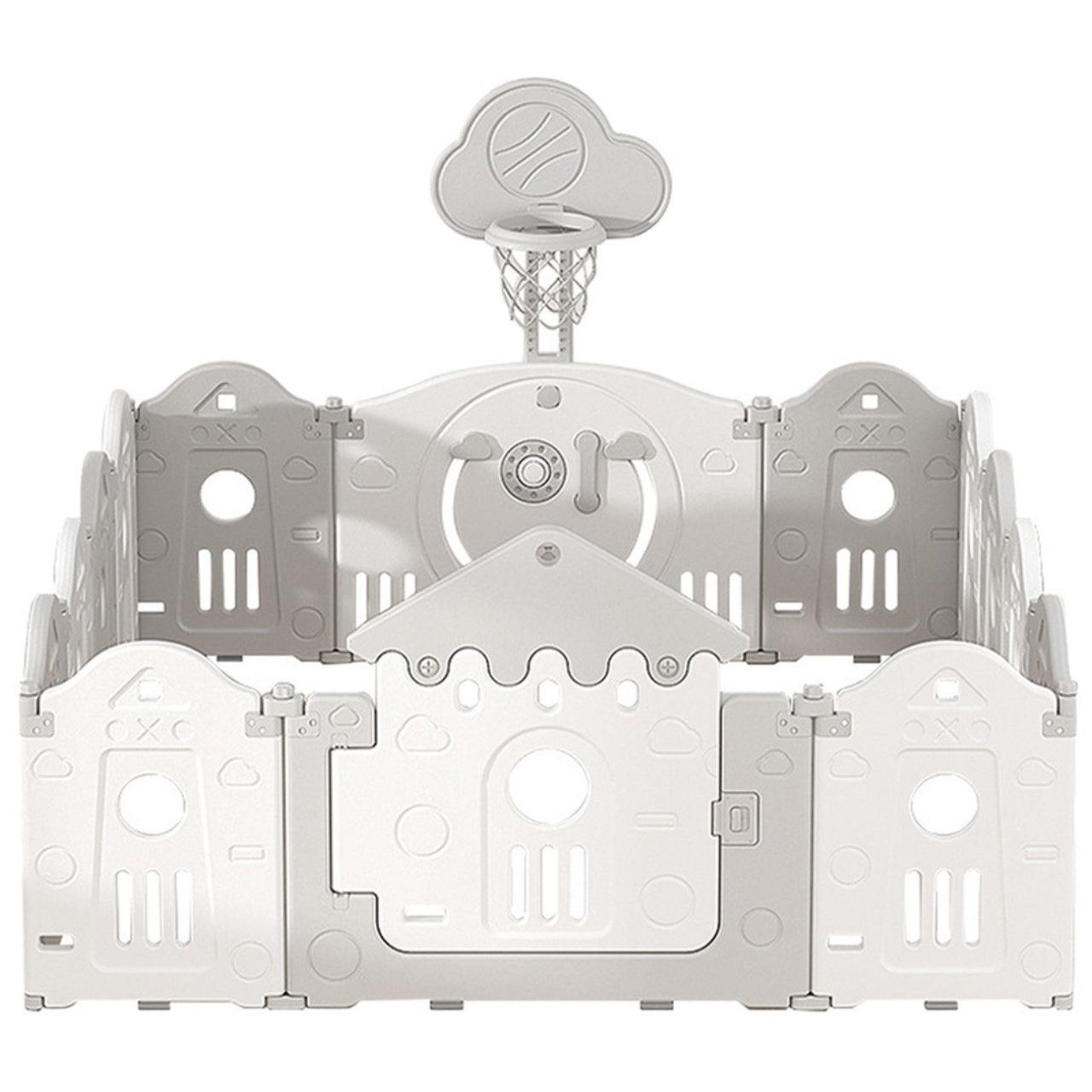 Little Angel Foldable Playpen (White/Grey) 160*200*63 cm