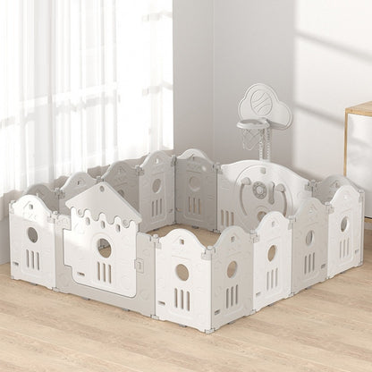 Little Angel Foldable Playpen (White/Grey) 160*200*63 cm