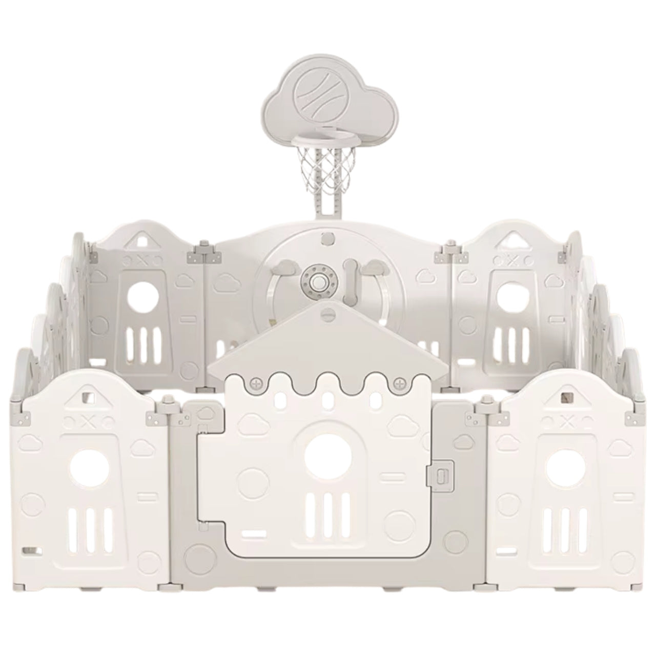Little Angel Foldable Playpen (White/Grey) 160*200*63 cm