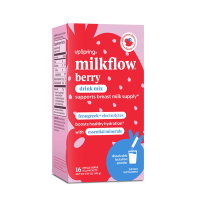 UpSpring Milkflow Electrolyte Breastfeeding Supplement Mix - Berry (16 Sachets)
