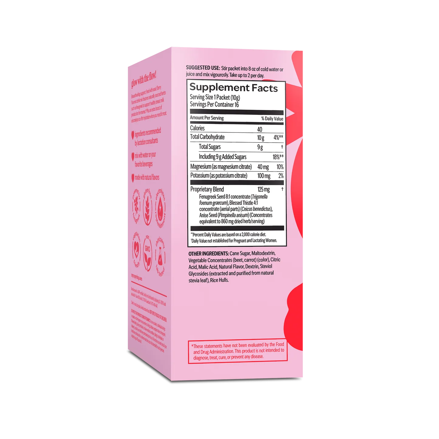 UpSpring Milkflow Electrolyte Breastfeeding Supplement Mix - Berry (16 Sachets)