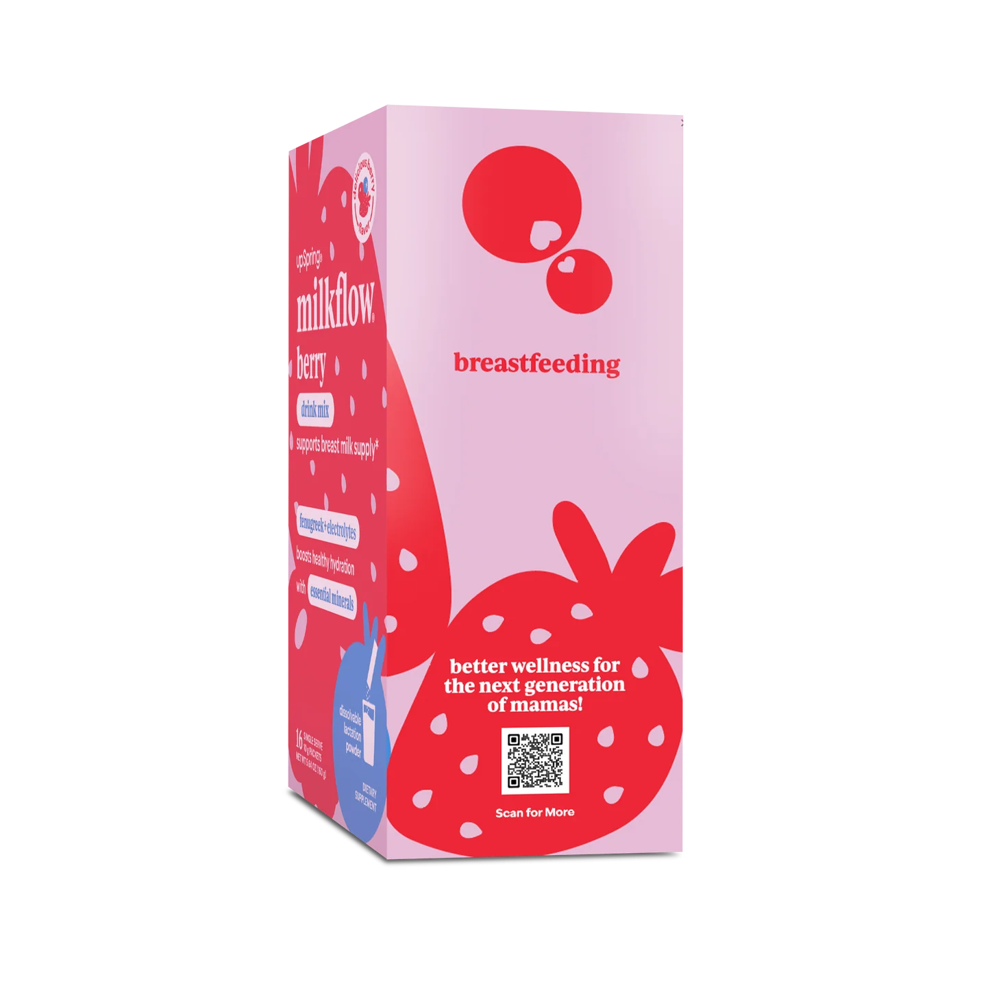 UpSpring Milkflow Electrolyte Breastfeeding Supplement Mix - Berry (16 Sachets)