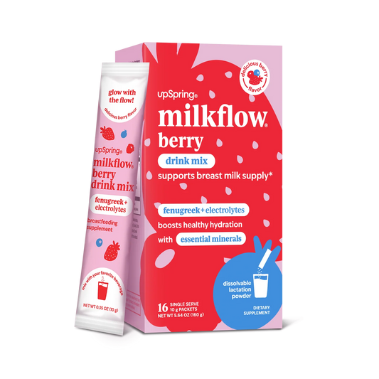 UpSpring Milkflow Electrolyte Breastfeeding Supplement Mix - Berry (16 Sachets)