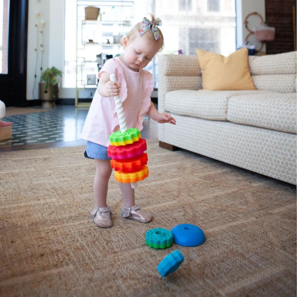 Fat Brain Toys Spin Again Stacking Toys 6 Disks