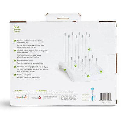 Munchkin Fold Baby Bottle Countertop Drying Rack, White.