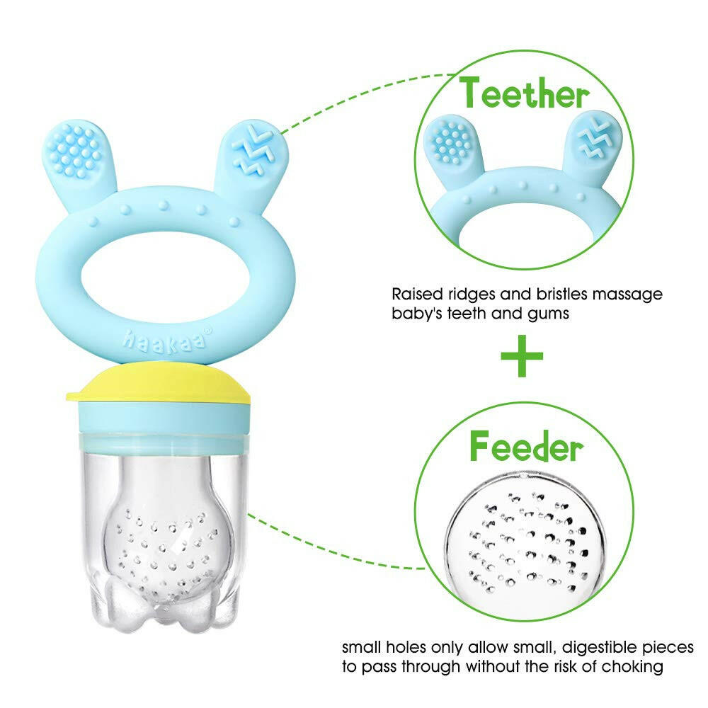 Haakaa Teether Feeder - Blue.