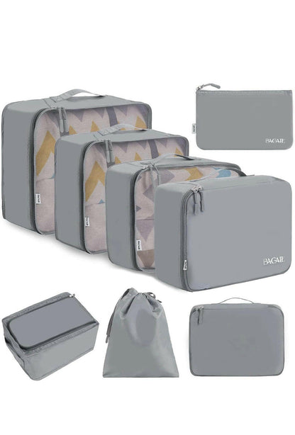 BAGAIL 8 Set Packing Cubes Luggage Packing Organizers for Travel Accessories.