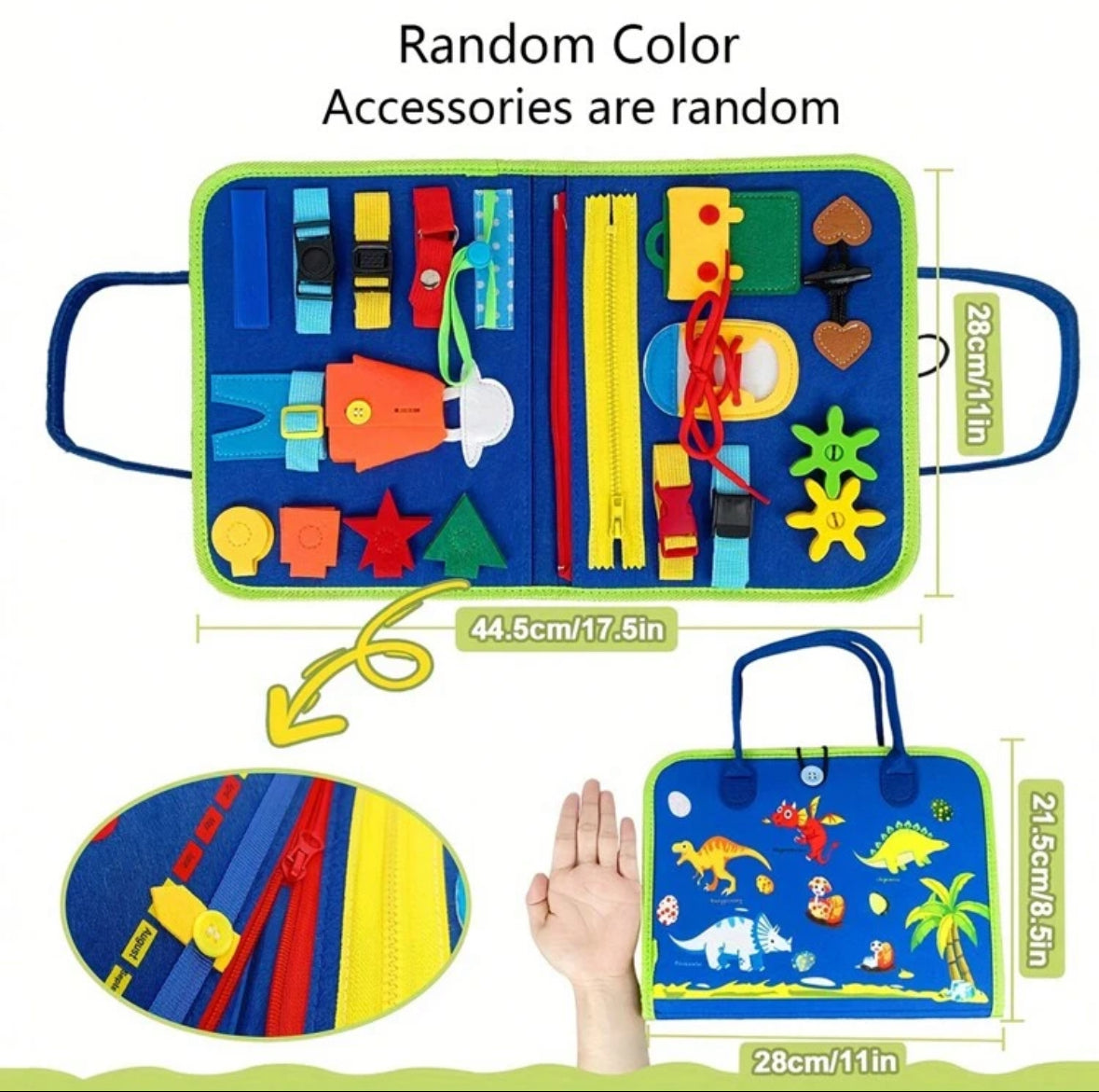 Montessori Busy Board – Sensory and Motor Skill Development Toy