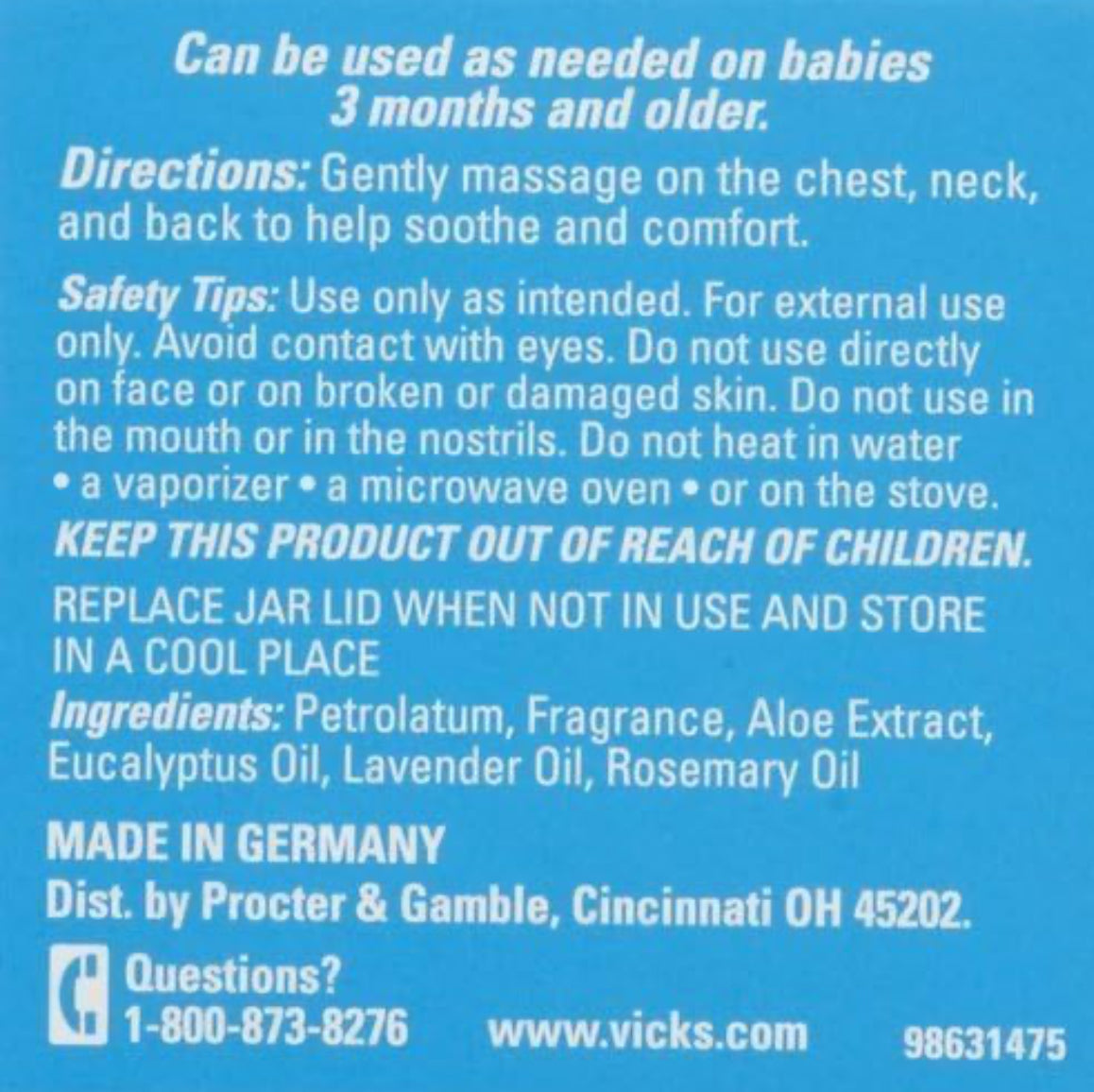 Vicks Baby Rub ,50g