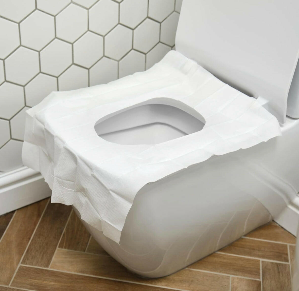 Prince Lionheart Tinkle-To-Go Disposable Toilet Seat Covers | Waterproof | Extra Large | Germ Protection | Portable | Contains 3 Pieces - White.