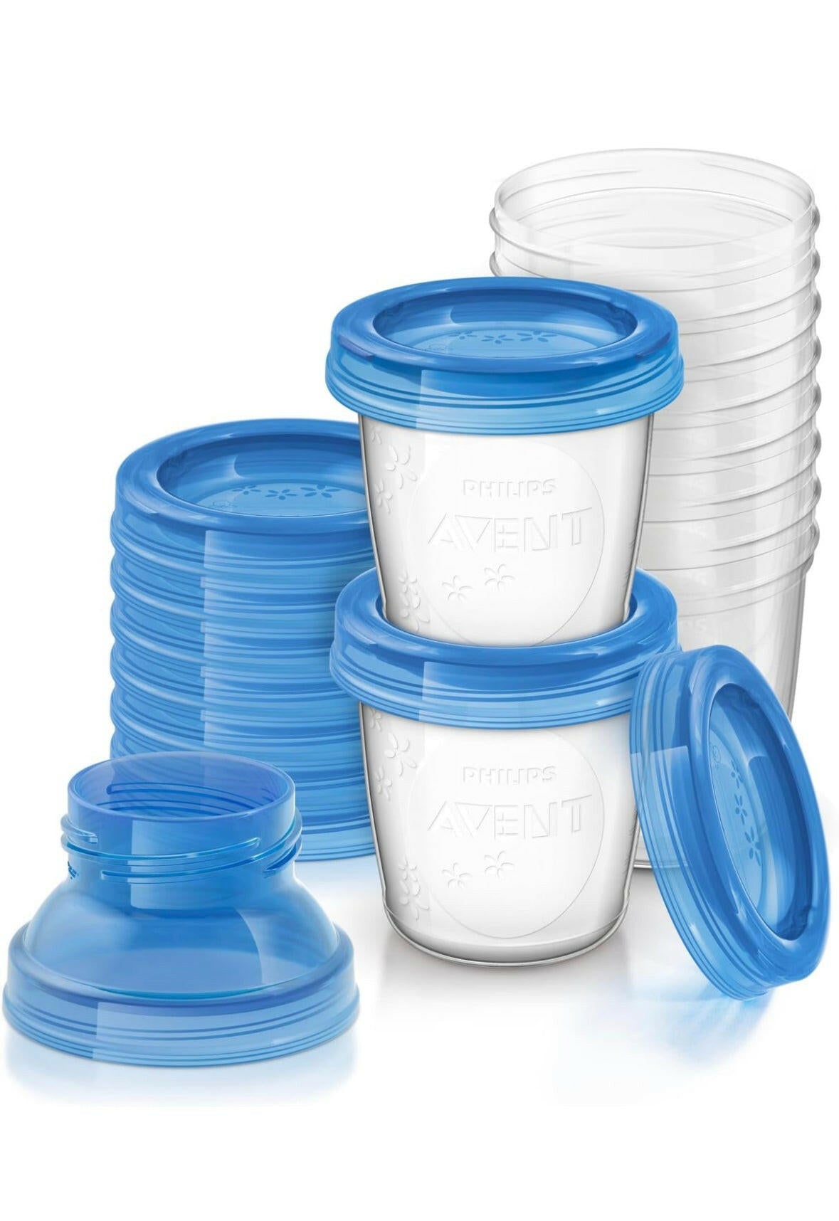 Philips AVENT Breast Milk Storage Cups And Lids, 6oz/180ml Containers