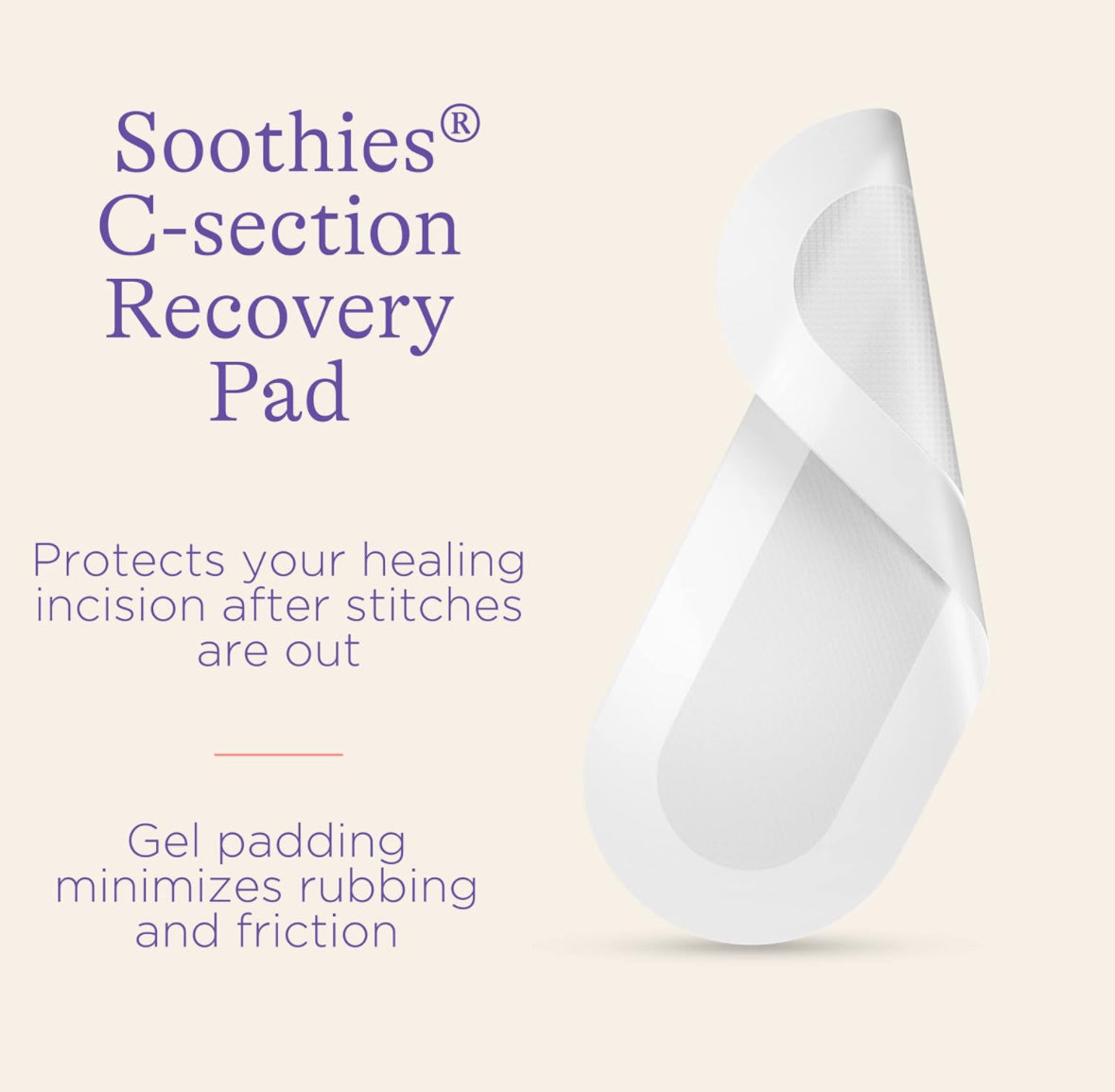 Lansinoh C-Section Recovery Pads, Postpartum Essentials, 4 Sterilized Pads Provide Cooling Relief to Scar Area