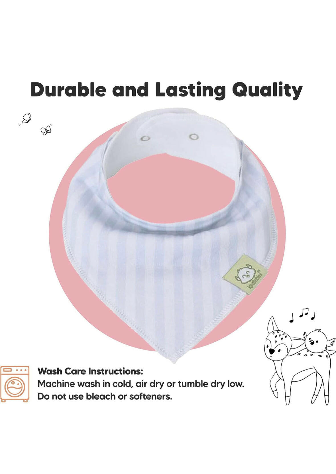 KeaBabies 8-Pack Bandana Bibs For Boys.