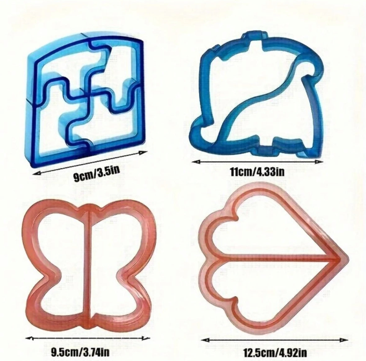 Cartoon Sandwich Cutter & Sealer (4 Pcs)