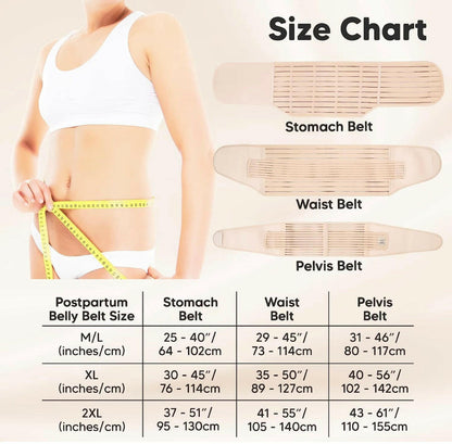 3 in 1 Postpartum Belly Support Recovery Wrap Pregnancy Band After Birth Brace