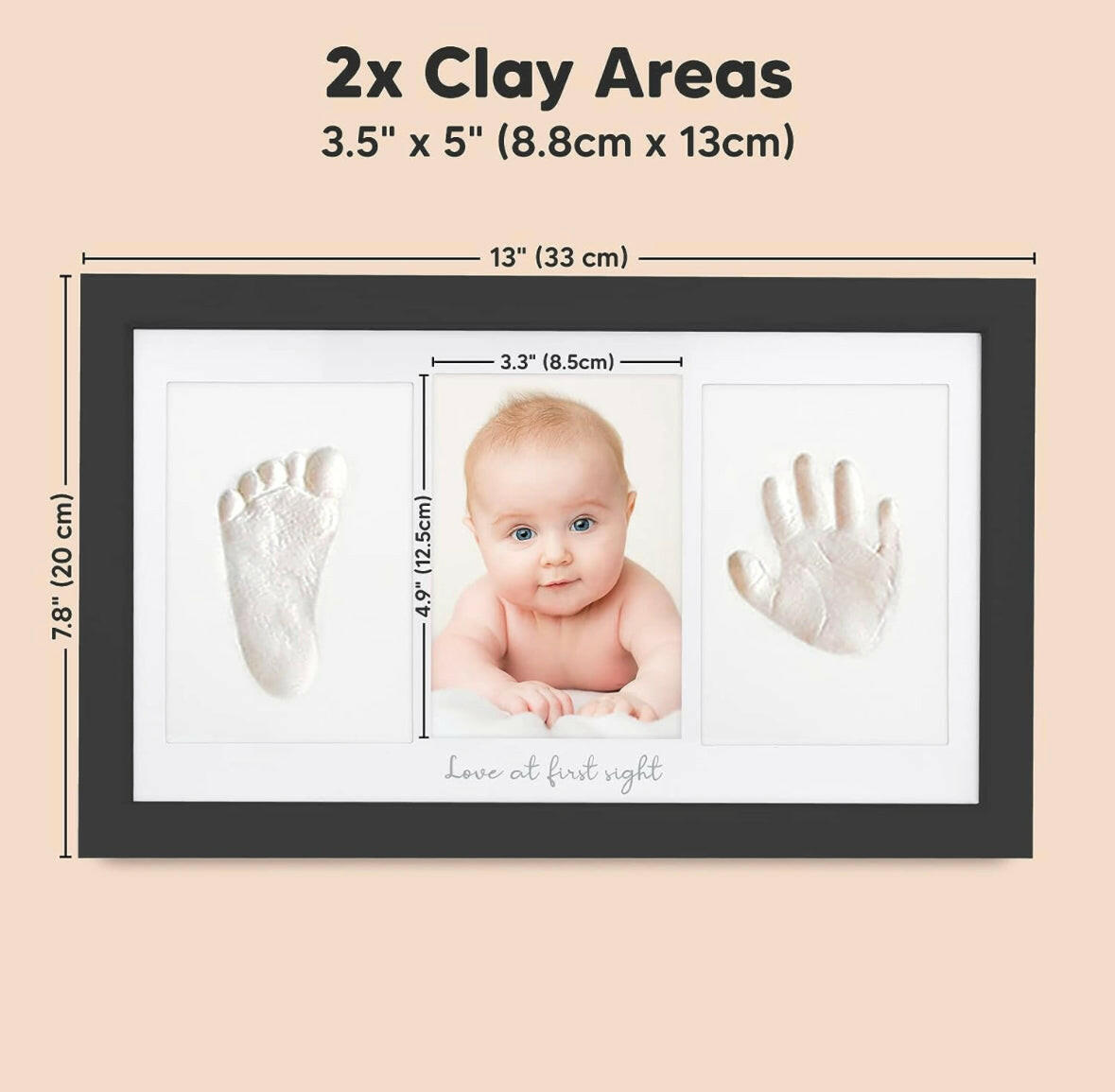 KeaBabies Baby Handprint Footprint Keepsake Bundle.