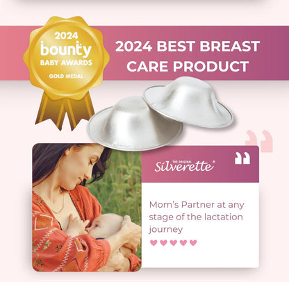 أغطية حلمات للرضاعة الطبيعية من Silverette مع حلقات من السيليكون O-Feel