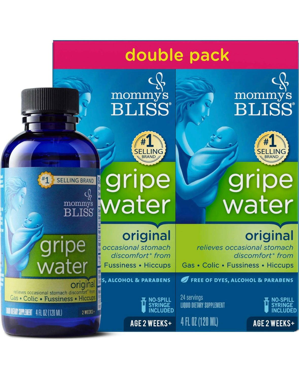 Mommy's Bliss Original Gripe Water, Infant Gas and Colic Relief, Gentl