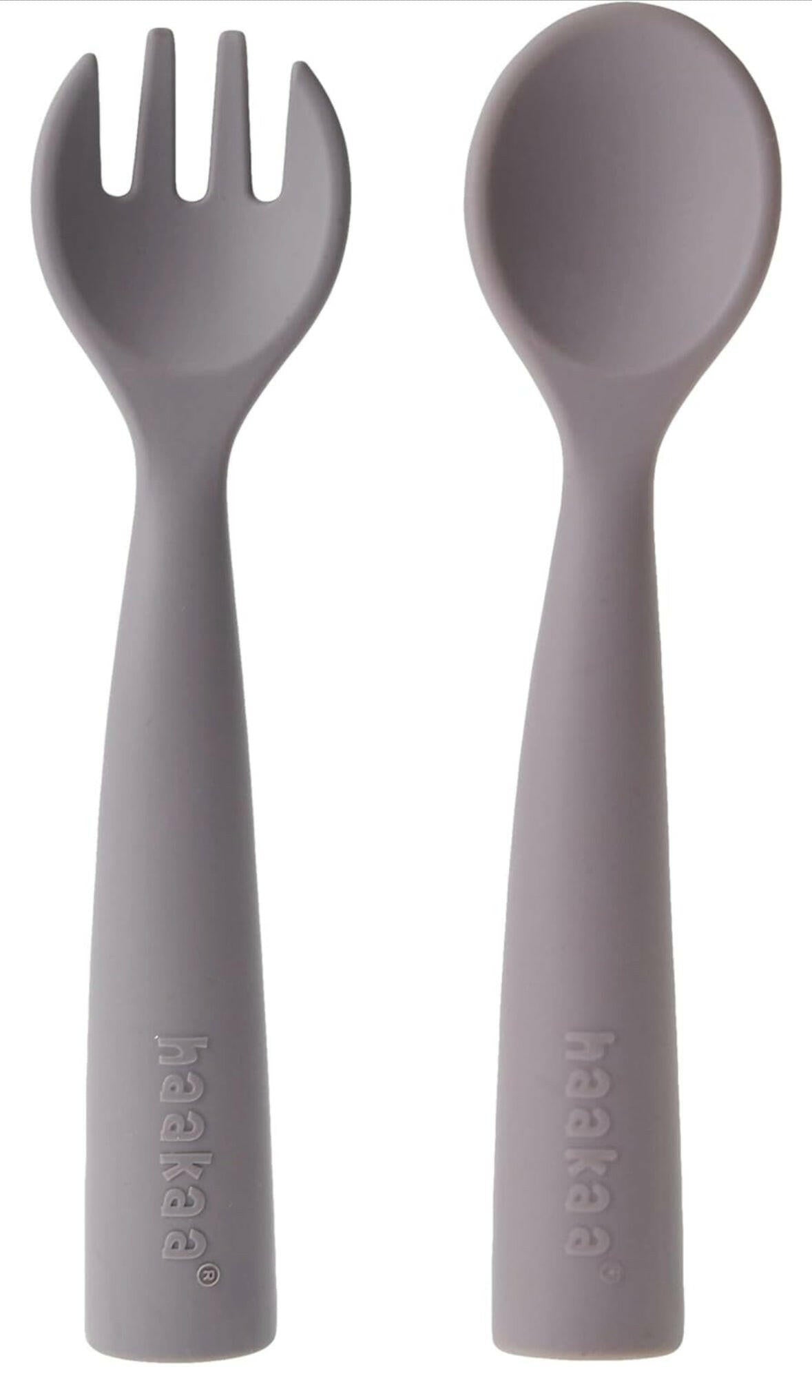 Haakaa Bendy Silicone Cutlery Set.