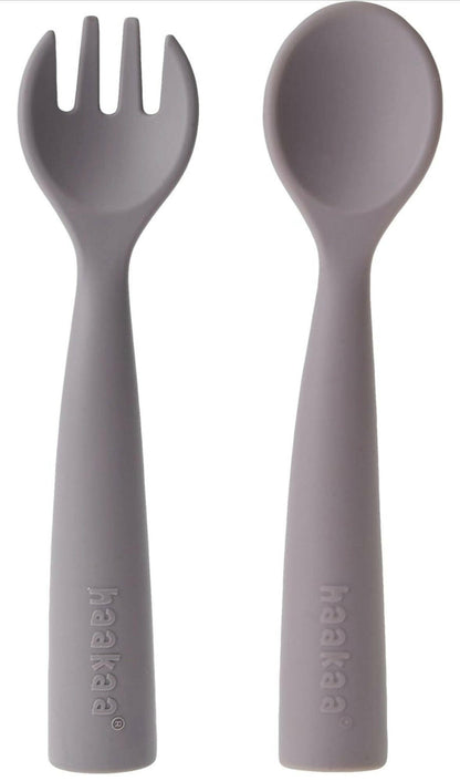 Haakaa Bendy Silicone Cutlery Set.
