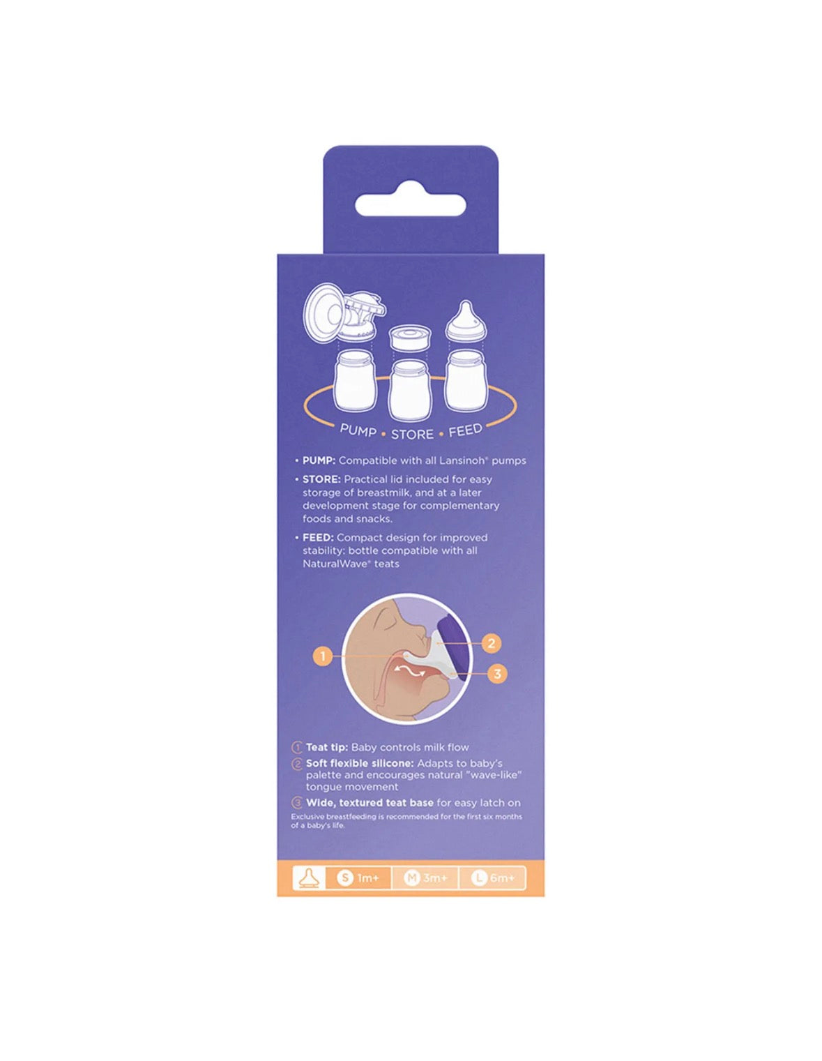 زجاجة رضاعة بلاستيكية من لانسينوه، حلمة تدفق بطيء، 160 مل