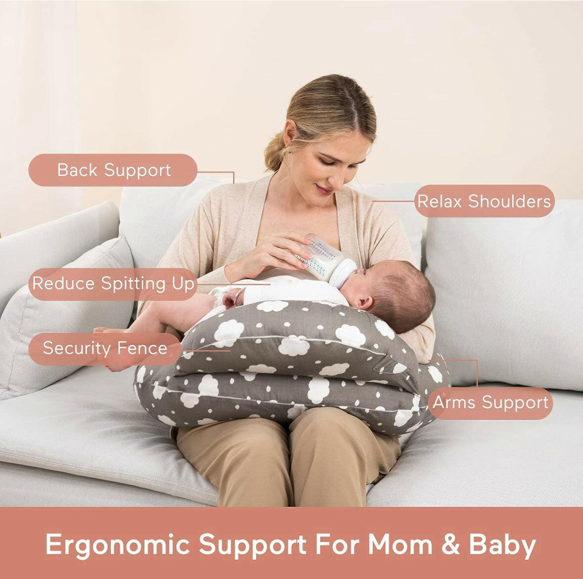 Momcozy Adjustable Nursing Pillow.
