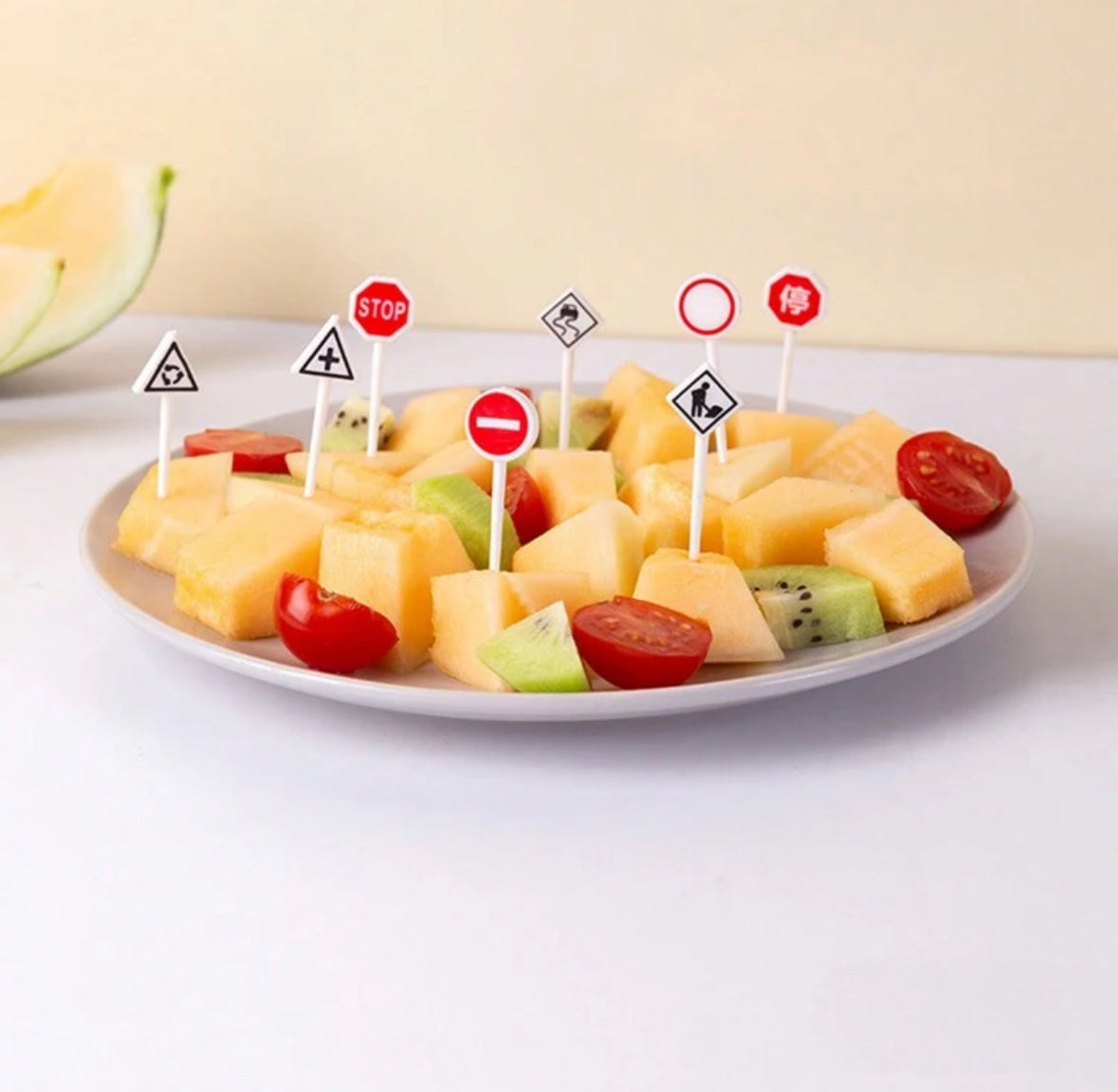 Cute Cartoon Food & Fruit Picks Set (20 Pcs)