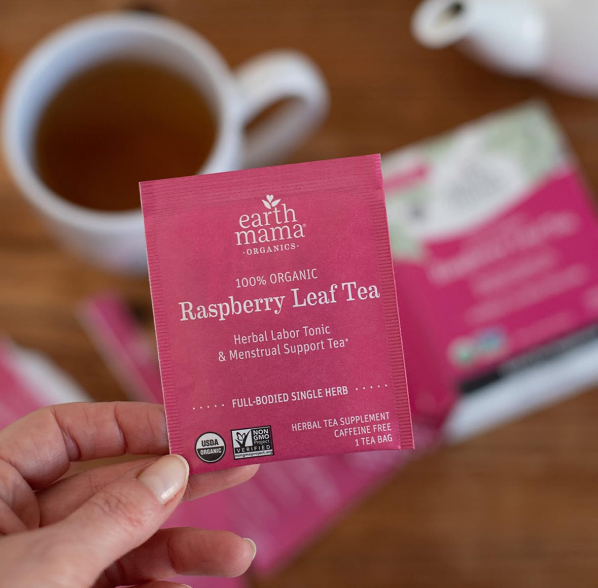 Earth Mama Organic Raspberry Leaf Tea Bags ,Red Raspberry Leaf Tea for Pregnancy & Postpartum Care Recovery