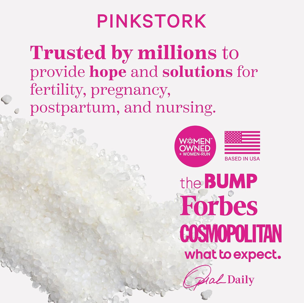 Pink Stork Postpartum Sitz Bath Soak: Dead Sea Salt for Perineal Care & Cleansing, Postpartum Recovery, Labor and Delivery Essentials, Women-Owned, Unscented, 16 oz