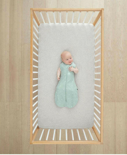 ergoPouch TOG: 0.2 Cot Organic Cotton Baby Fitted Sheet Grey Marle.