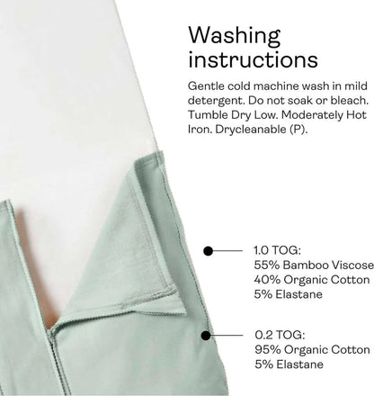 Ergo Pouch Grey Marle Bassinet Tuck Sheet TOG 0.2-1.0.